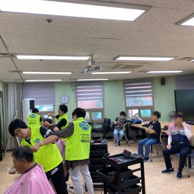 『자원봉사』 8월 병아리봉사단, 청담헤어, 하당동새마을부녀회와  함께하는 이미용 서비스!